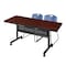 Kobe Rectangle FlipTop Table, 72" W, 29" H, Laminate Top, Cherry MKFTM7230CH44BE - alternate 1